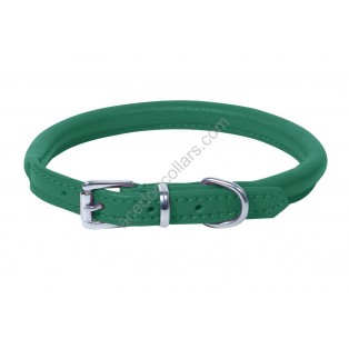Ace Rolled Super SOFT Leather Dog Collar (Black, Green, Red, Purple)